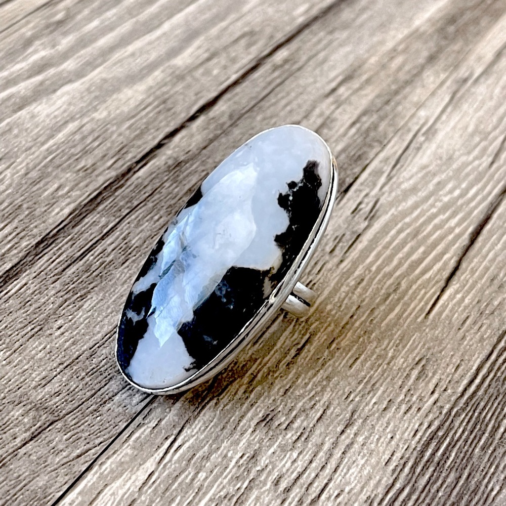 White Buffalo Turquoise Ring